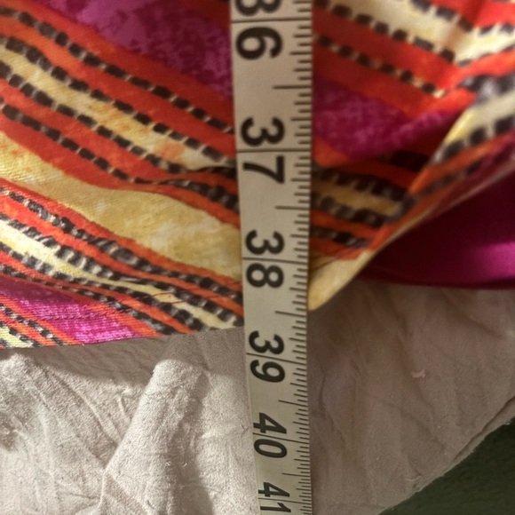 Ralph Lauren Red and Orange Striped Midi Dress size 6 - Picture 13 of 13